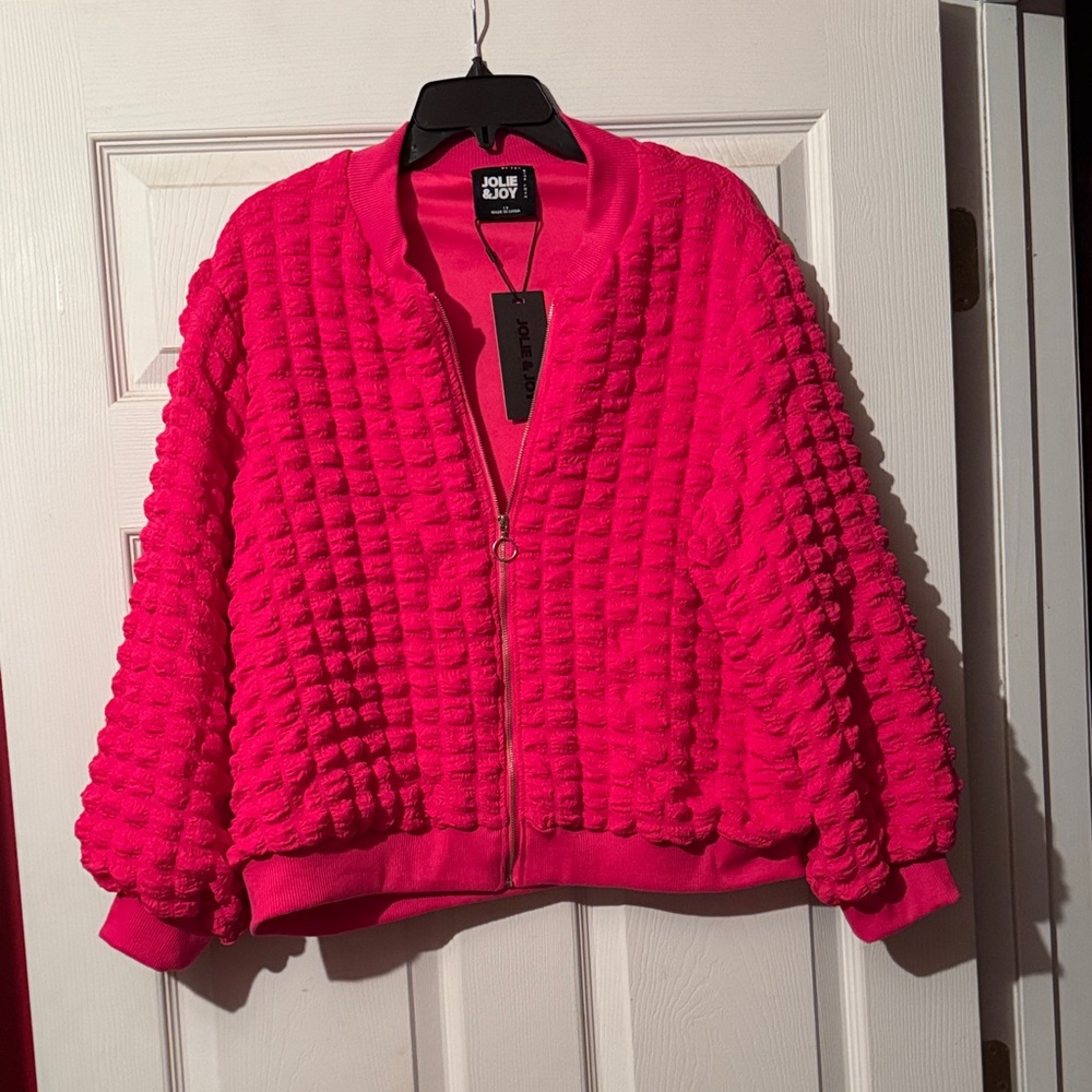 Women's Pink Textured Jacket